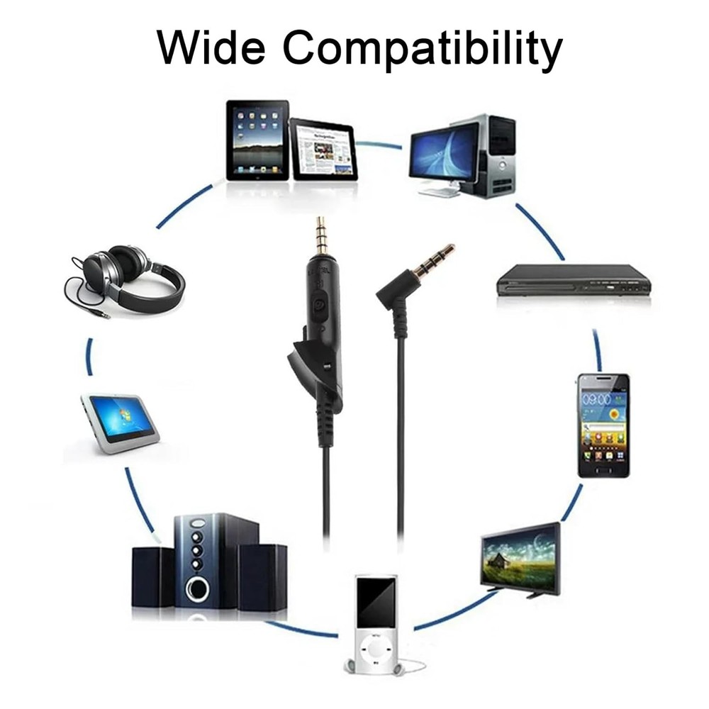 Replacement Audio Cable for Bose QC15 Headphones