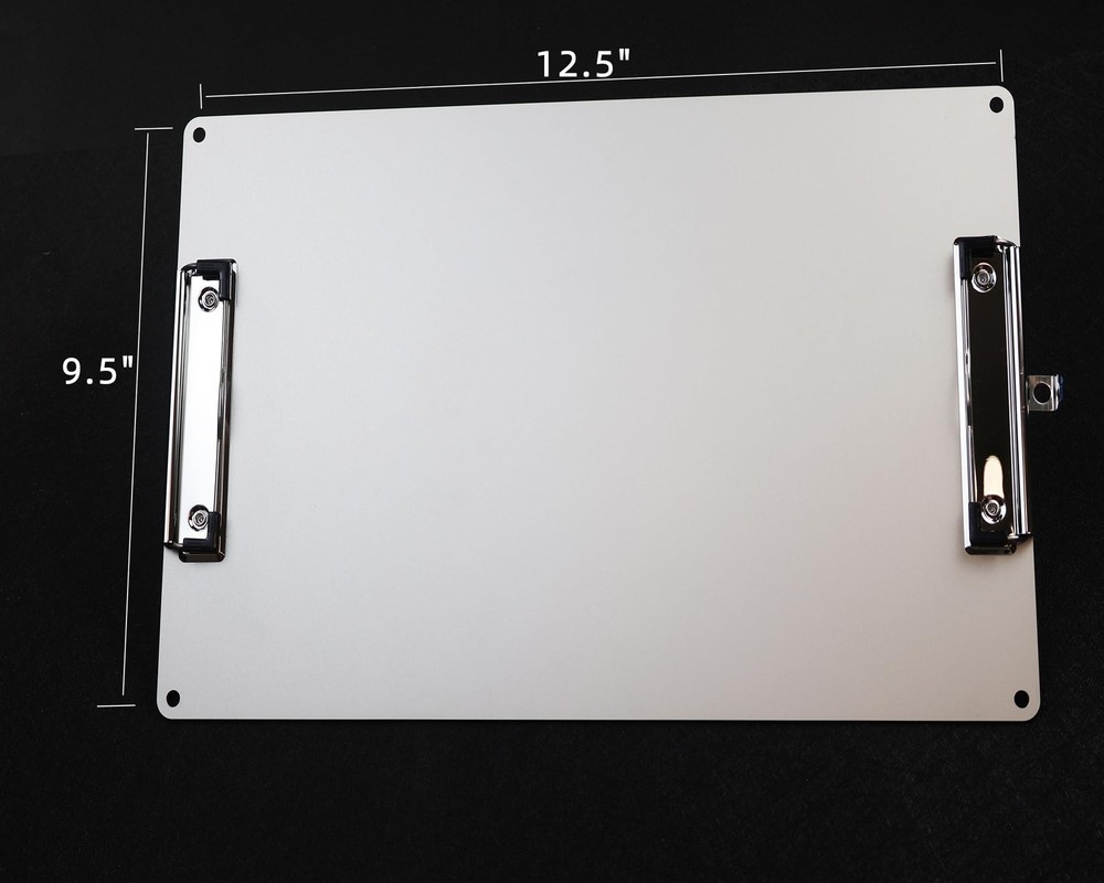 Metal Double Clips Clipboard for Working While Walking with Shoulder Straps,A...