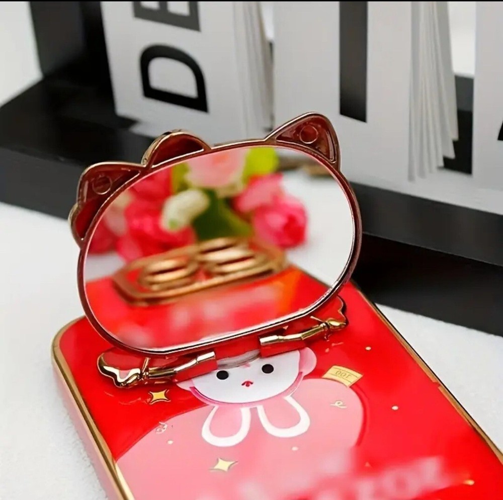 Hello Kitty Rotatable Moblie Phone Stand Mirror Foldable Decal Desktop Table