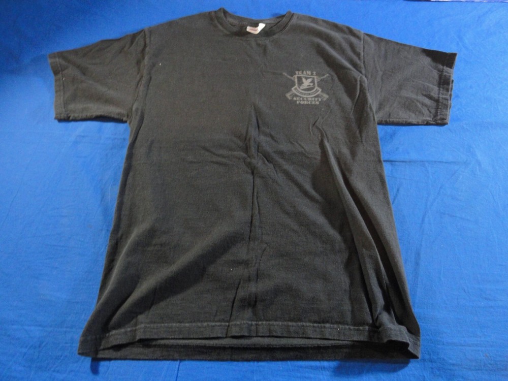 DISCONTINUED SECURITY FORCES TEAM 2 TWO UNIT TEAM CLASS SHIRT BLACK MEDIUM