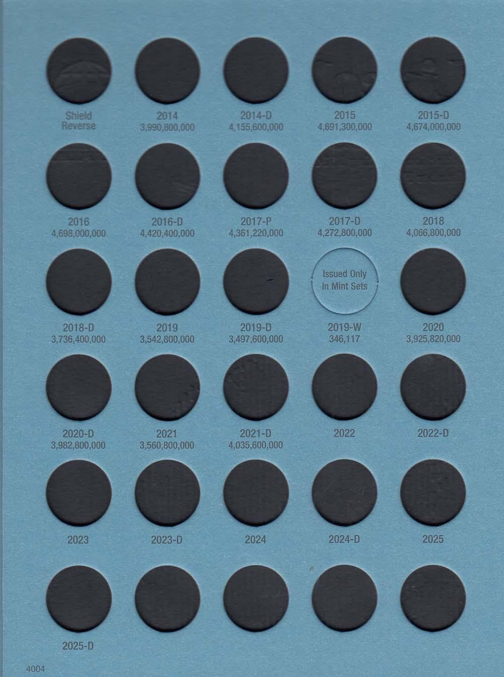 Whitman Lincoln Cent Coin Folder 2014 -2025 Vol 4 Penny Album Book 4004 w Blank