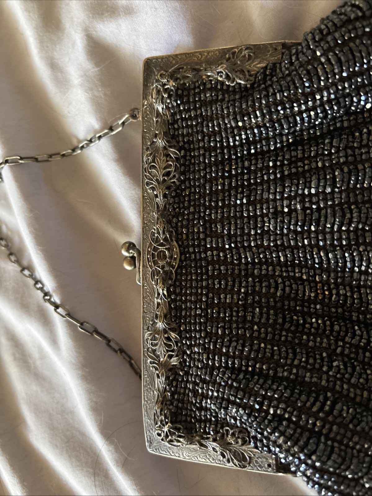 Vintage beaded evening bag (art deco From 1920s) Black