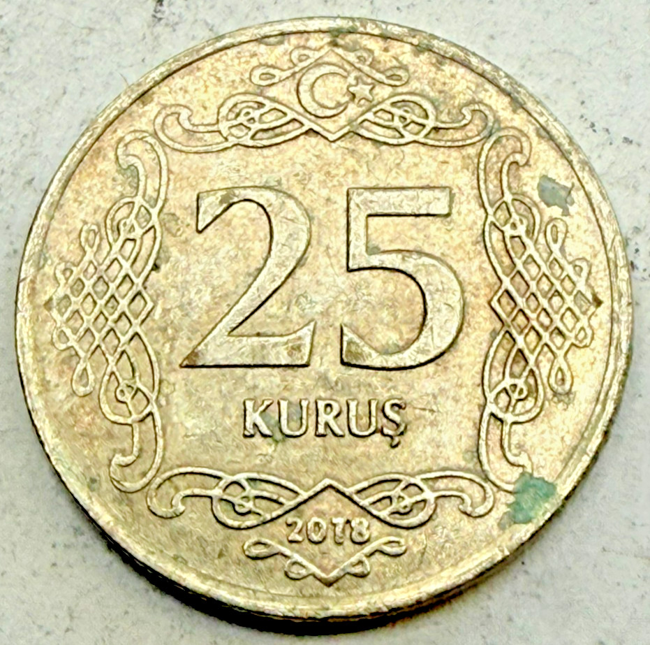 2018 25 Kurus Turkey Turkiye