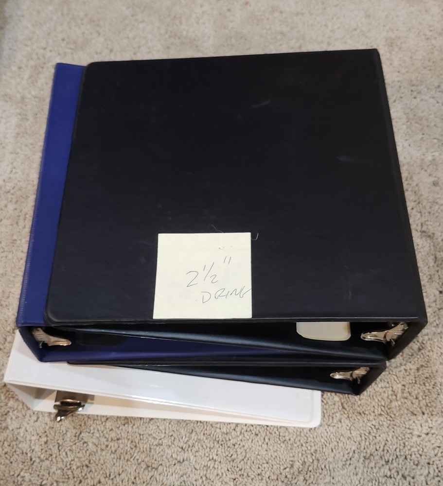 Various Assorted 3-Ring Binder Notebooks