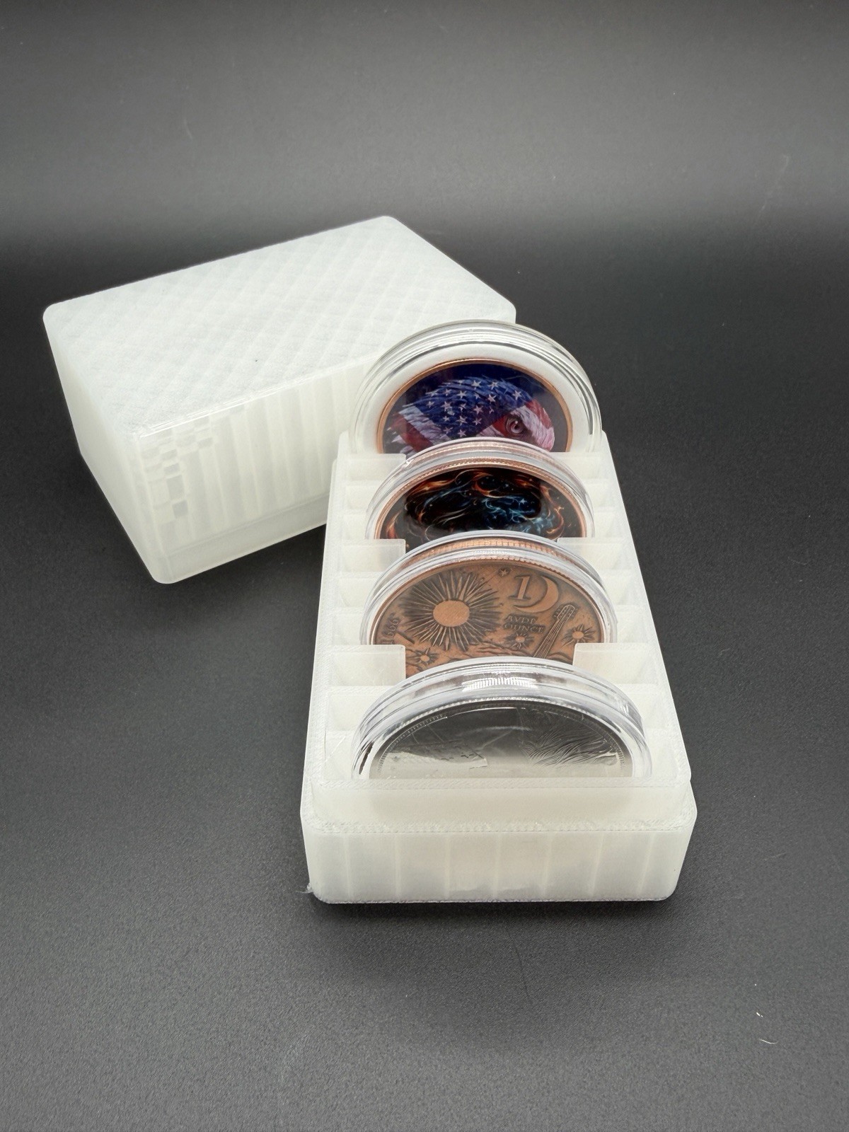 Silver Storage Box/Holder Holds 10x 1oz Silver Bars In Standard Capsules