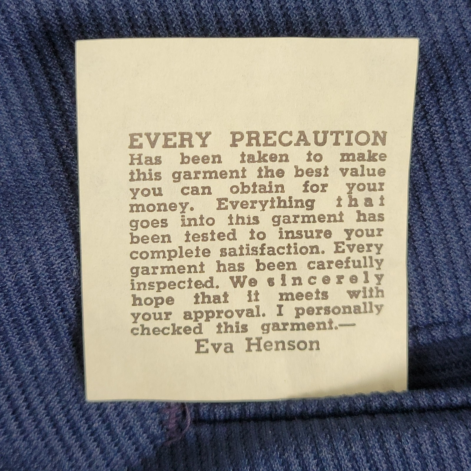 Mr Wrangler Knit Flare pants 34x30 navy blue stripe Dacron polyester 1971 USA