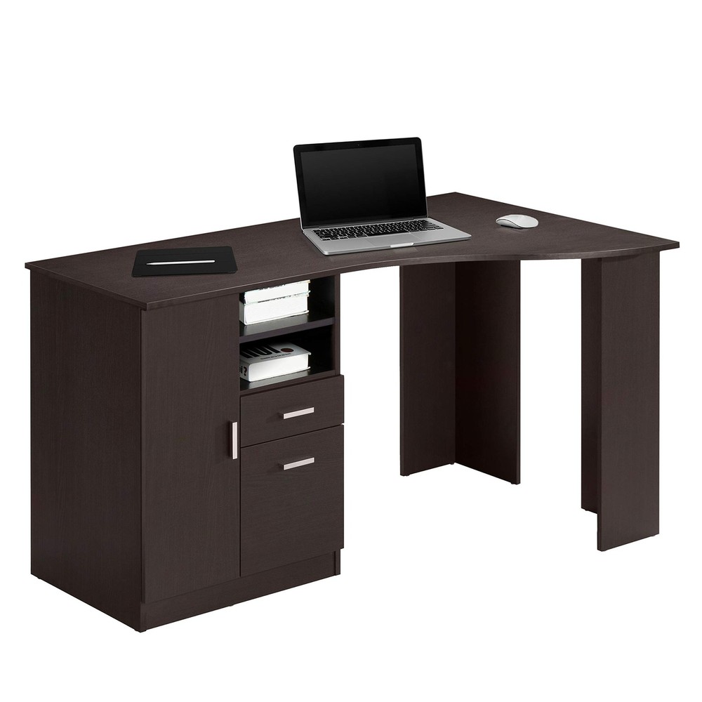 Techni Mobili Classic Office Storage Computer Desk, Espresso