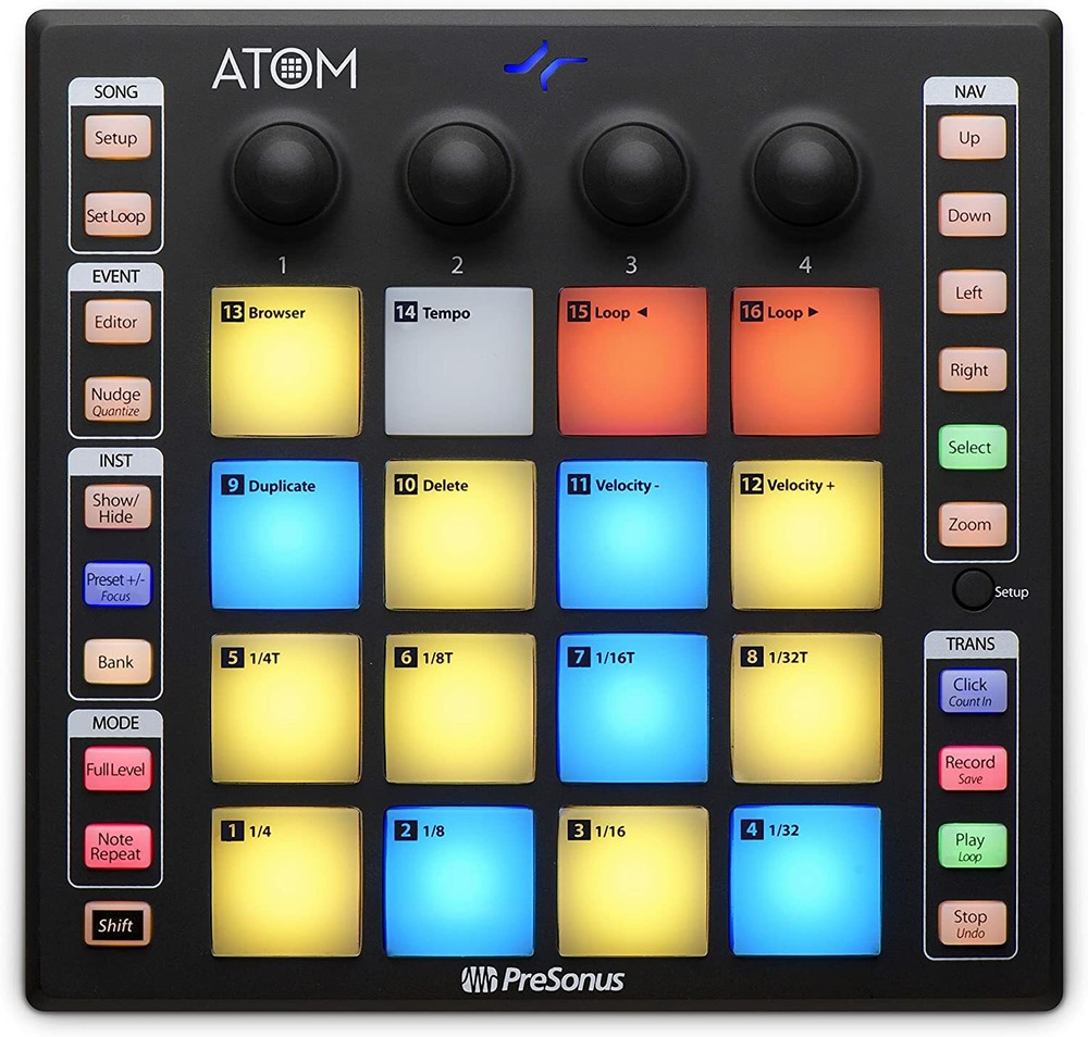 PreSonus Atom Production & Performance Midi Pad Controller w/Studio One Artist