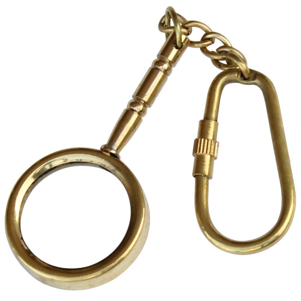 Tiny Explorer Genuine Brass Magnifying Glass Keychain