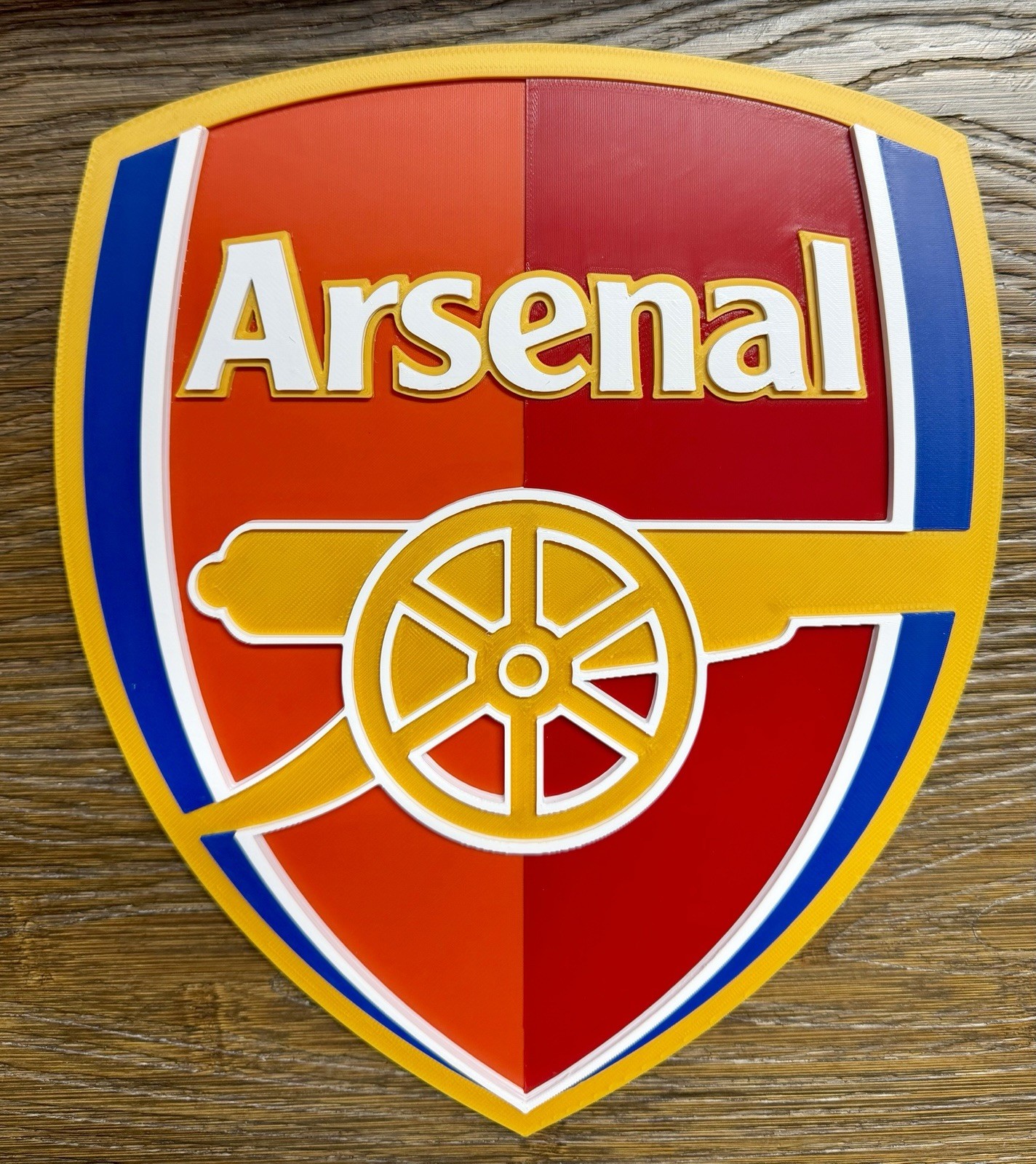 Arsenal FC Cannon Crest 3D Plaque Wall Sign Soccer Fan Cave Decor Premier Club
