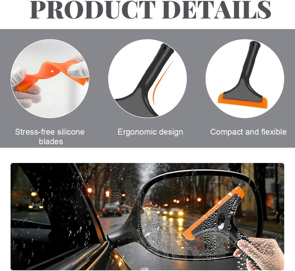 Small Silicone Window Squeegee, Car Windshield Silicone Squeegee, Auto Windshiel