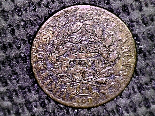 1798 Draped Bust Large Penny/Cent #57 Reverse Excellent Free Ship Same Day Paid!