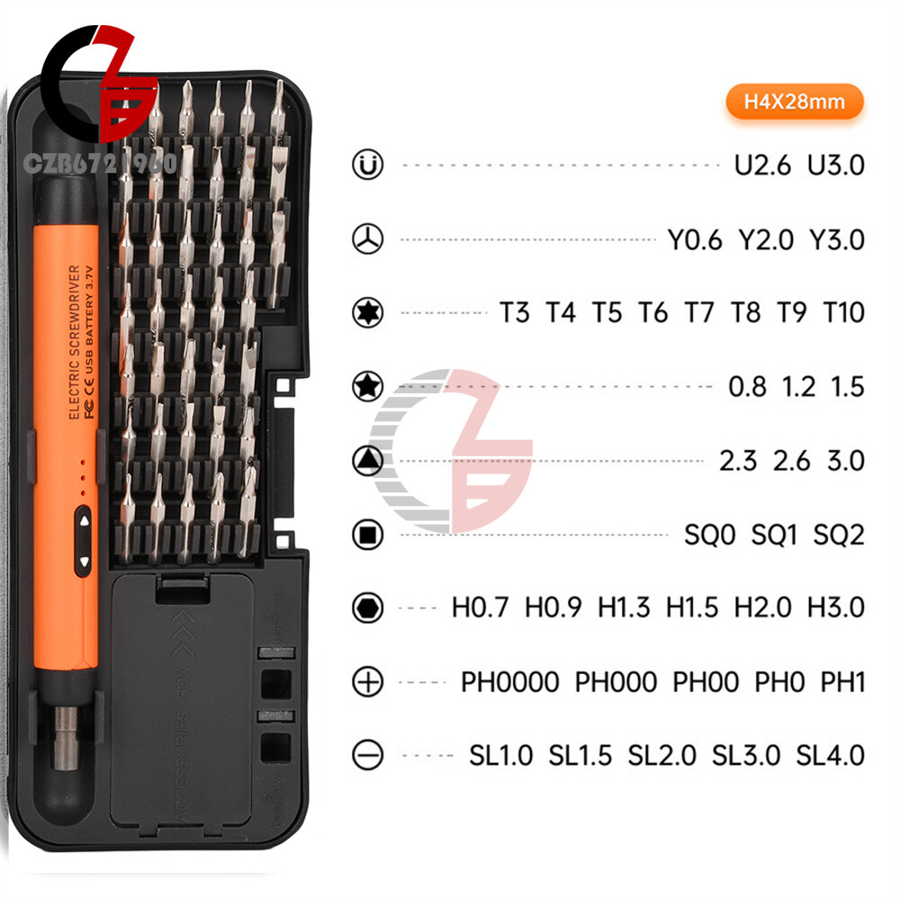 46in1 Mini Precision Electric Screwdriver Set Rechargeable Cordless Screwdriver
