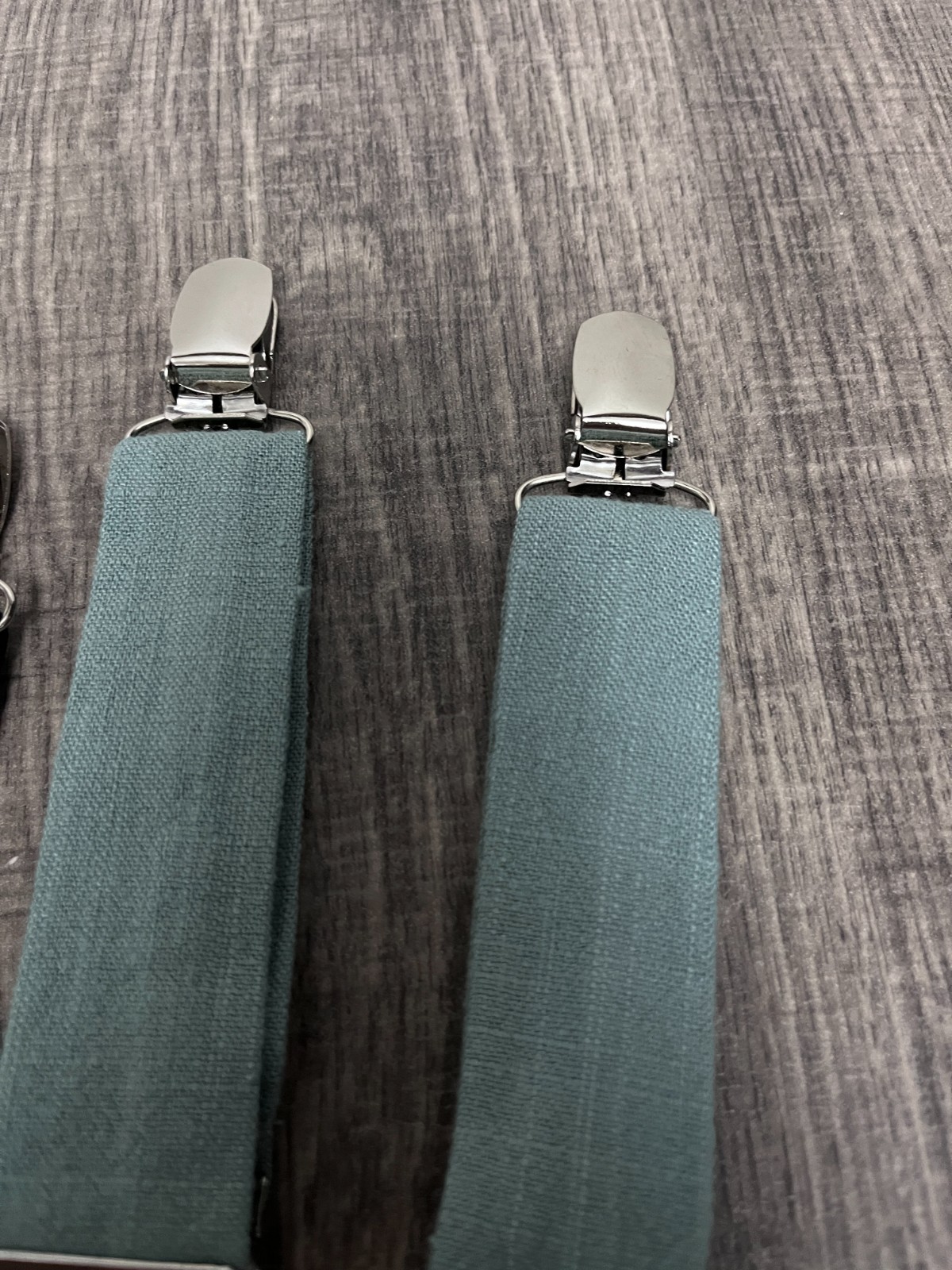 Belluno Boys and Youth Solid Suspenders Set Blue-Green M