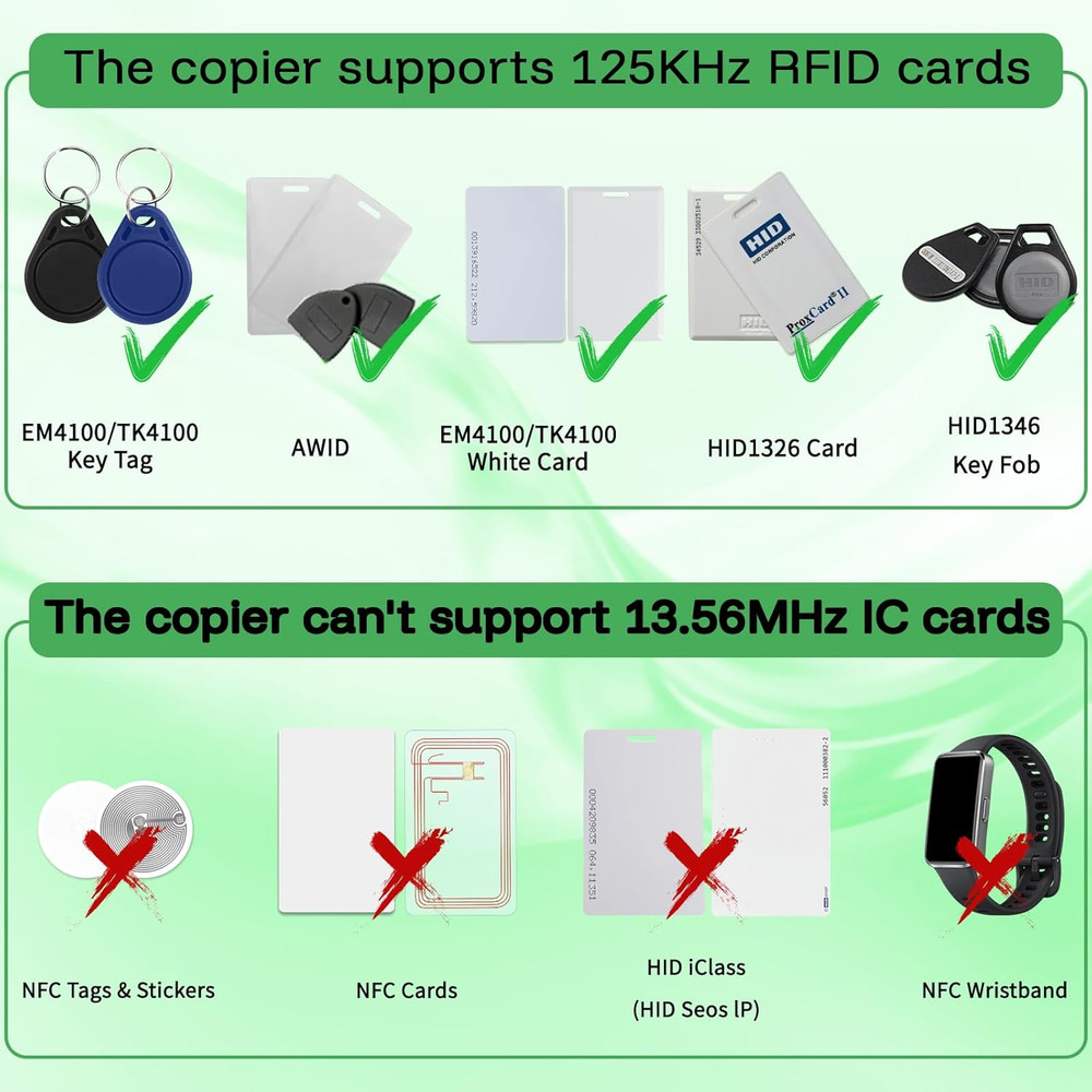 Handheld ID Copier 125Khz RFID Reader Writer Duplicator Handheld RFID Copiers Us