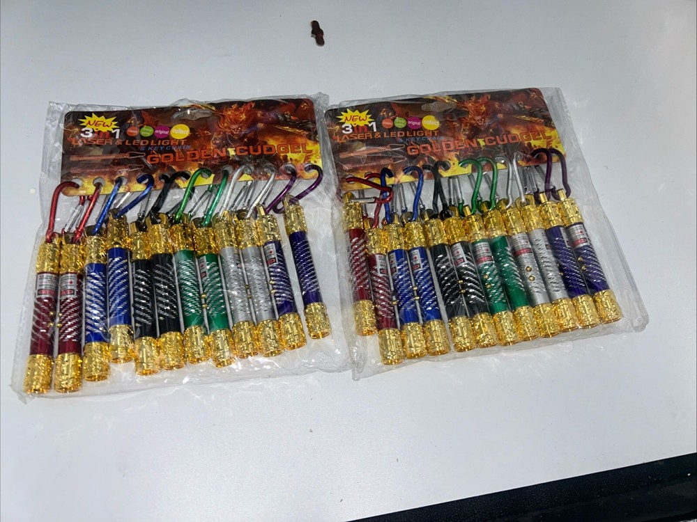 48pcs Keychain Red Laser Pointer With Torch