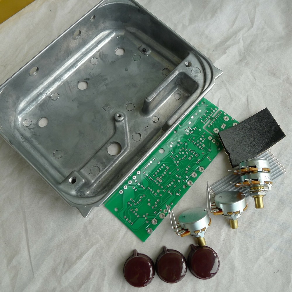 DIY Overdrive Effects Pedal Project Box Case With PCB/Pots/Wire Kits Silver