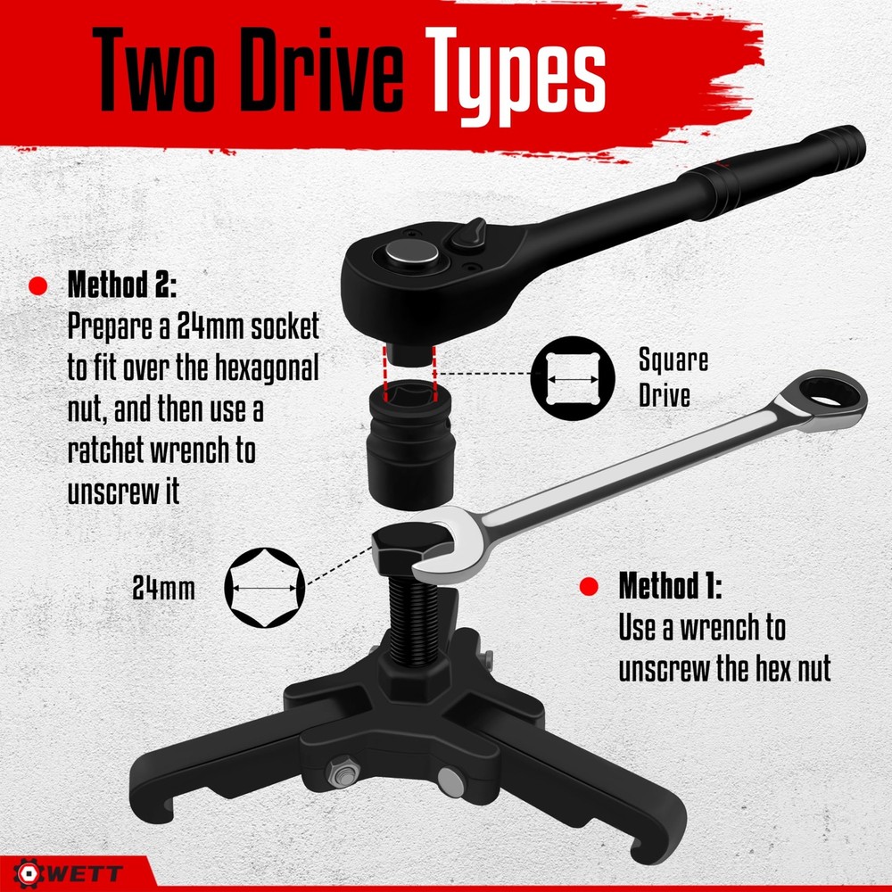 Harmonic Balancer Puller Set, Heavy Duty Adjustable 3 Jaw Pulley Puller Tool,...