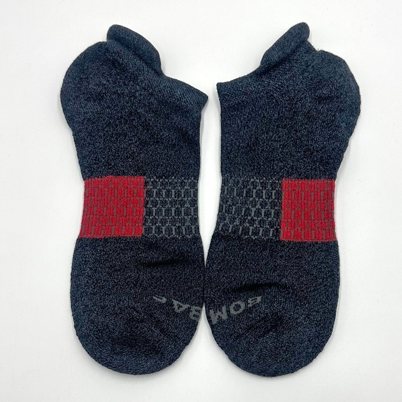 4 pairs Men's honeycomb Marl Ankle Socks Athletic Size Large Dark grey BOMBAS