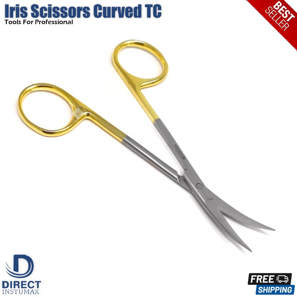 Iris Scissors Str & Cvd Surgical Dental Veterinary First Aid New Instruments