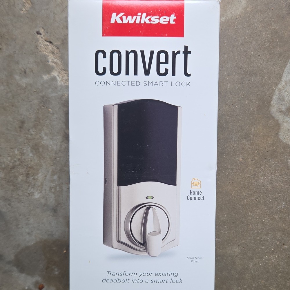 Kwikset Convert Connected Smart Lock Zigbee Satin Nickel Auto-Locking Remote