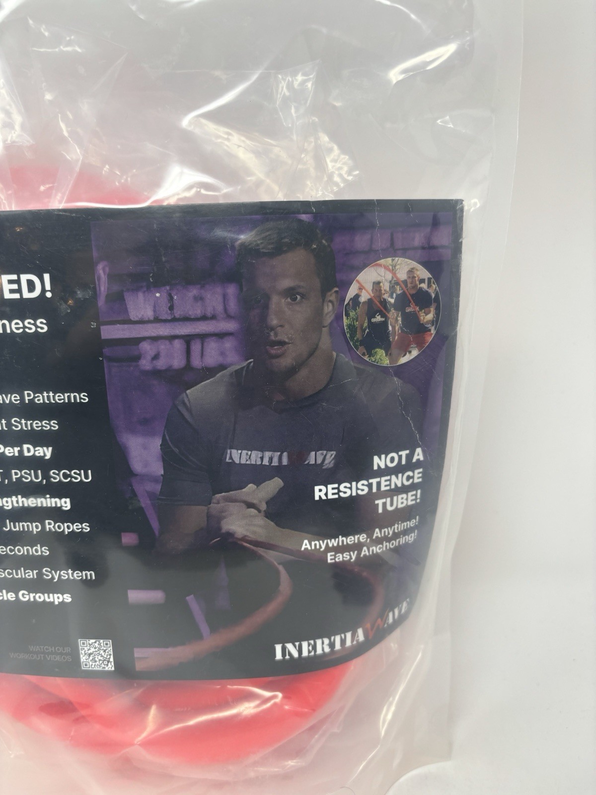 Inertia Wave Battleropes Gronk Fitness Edition Cardio Strength Training Red