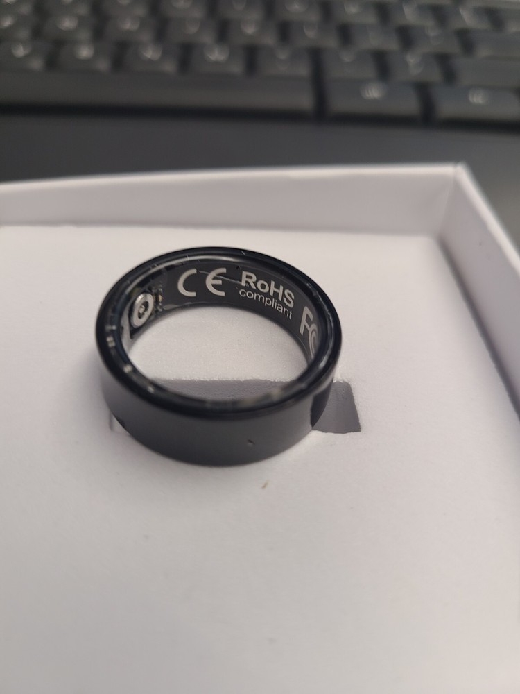 Smart Ring Fitness Tracker/Sleep Tracker Bluetooth Black Size 9