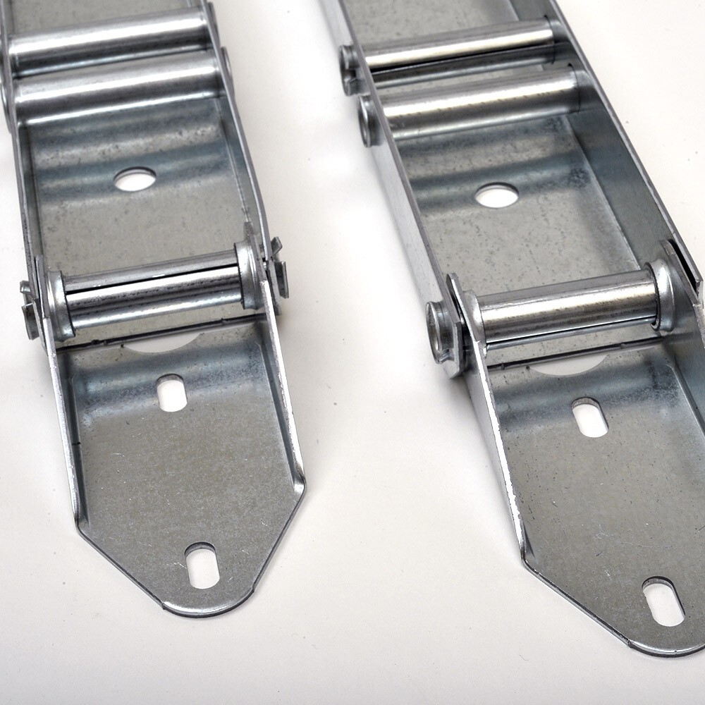 Garage Door Low Headroom Quick Turn Brackets (Pair) w/ (2) Rollers