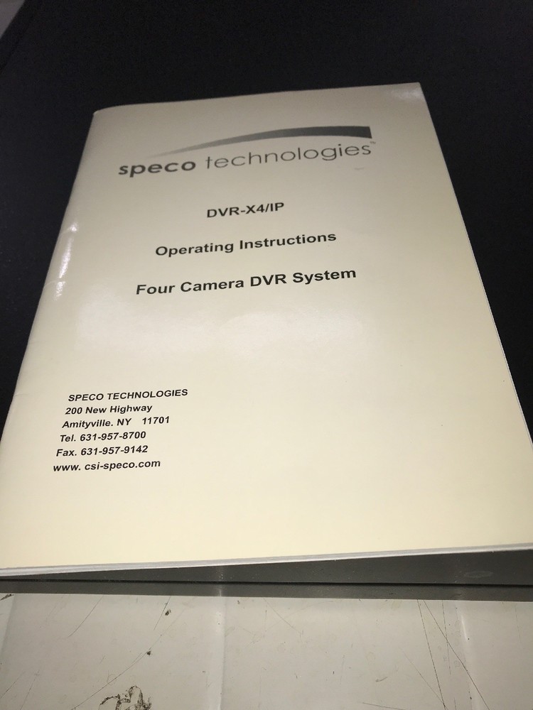 Speco Technoligies DVR-X4/IP Recorder