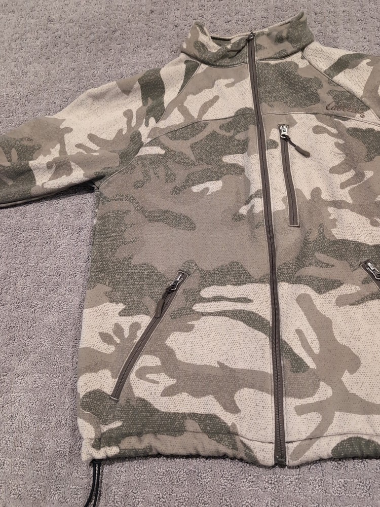 Cabelas Outfitter Camo Merino Wool Jacket Medium Excellent!