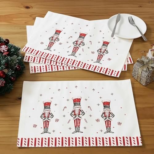 70" Round Printed Polyester Tablecloth - Holiday Nutcracker Candy Decor, Tableto
