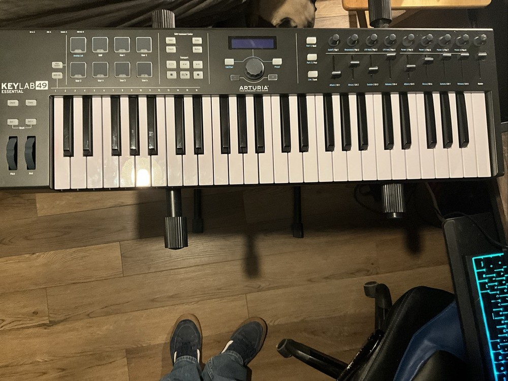 Arturia KeyLab Essential 49 MIDI Controller – With Proline Stand + USB Cable