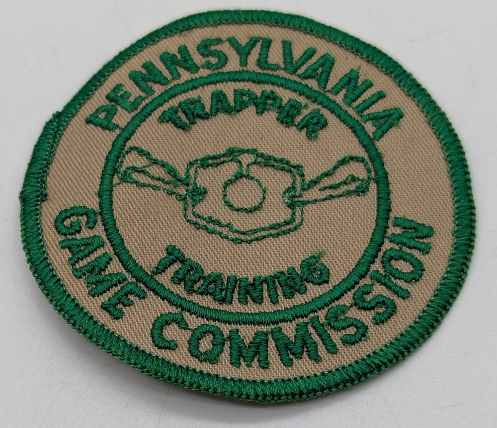 Vtg Pennsylvania Game Commission Trapper Training Embroidered Patch