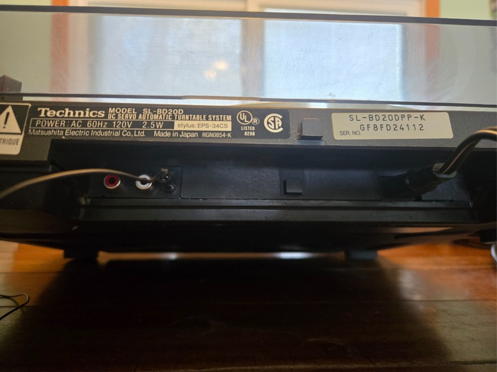 Technics SL-BD20D Automatic Turntable DC Servo Tested & Works - U1107