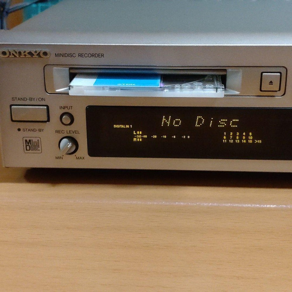Onkyo High Speed Audio MD-105 Mini Disc MD Recorder Silver Tested Working