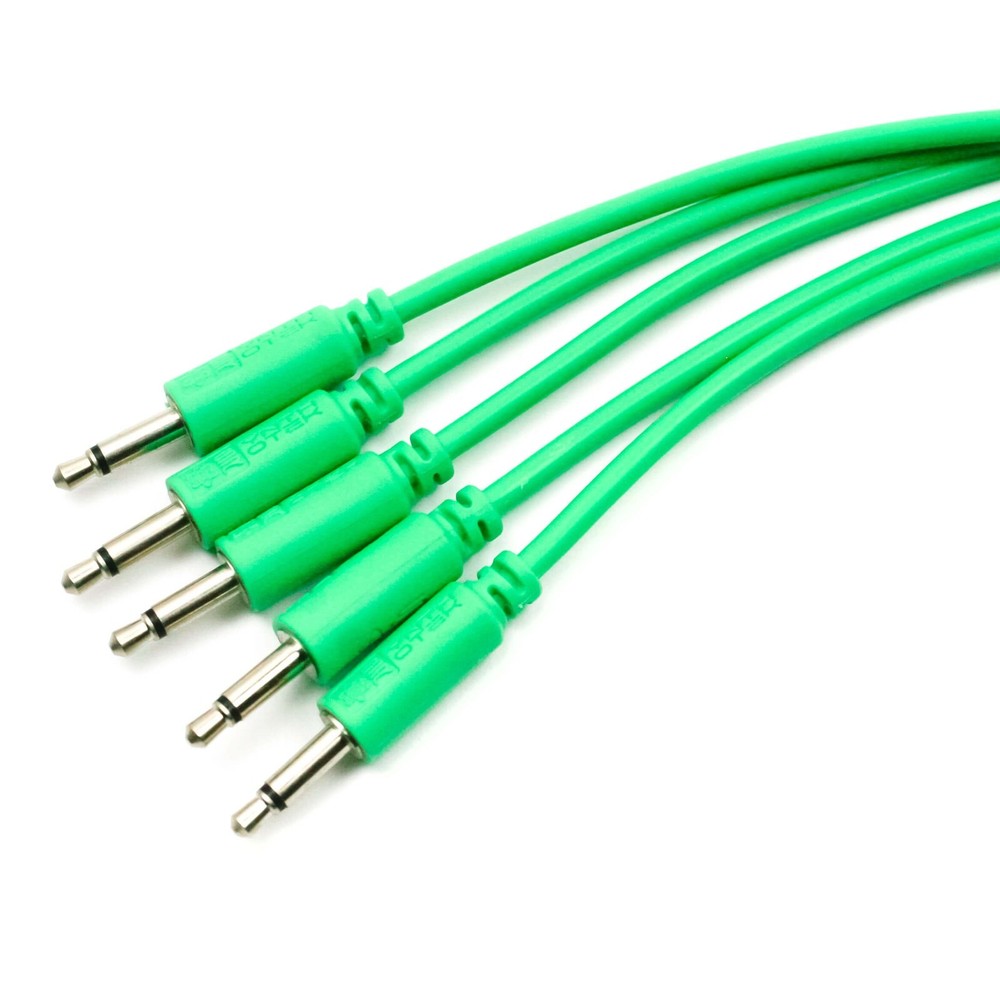 Eurorack Patch Cables, 5 Pack by Synthrotek - 3.5mm 1/8 inch Mono Cables