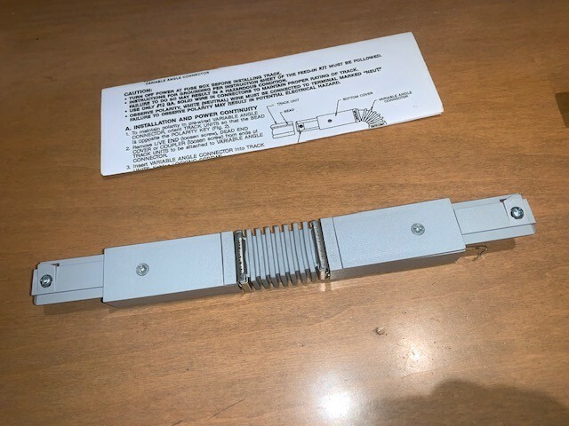 Philips Lightolier 6053NAL Basic Lytespan Track Variable Angle Connector NEW