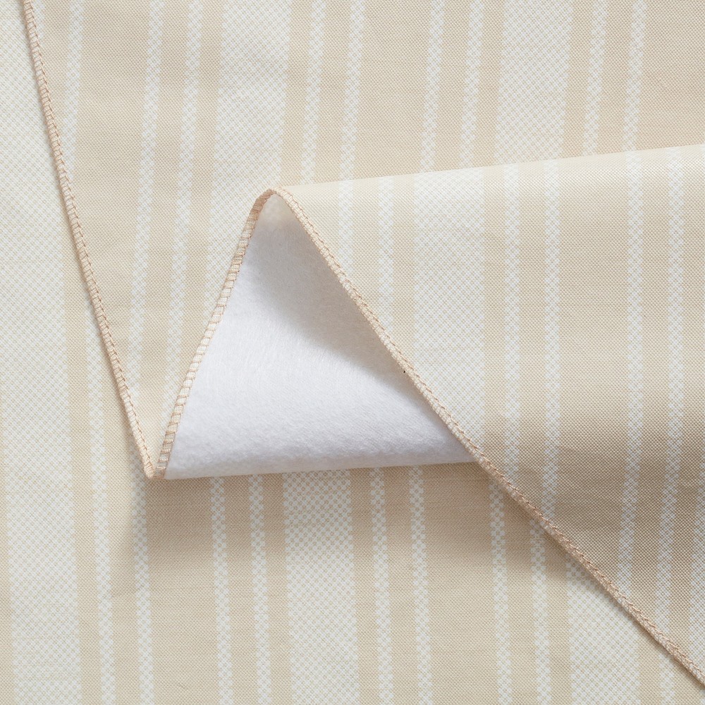 Mainstays Striped Beige PEVA Tablecloth 70" Round
