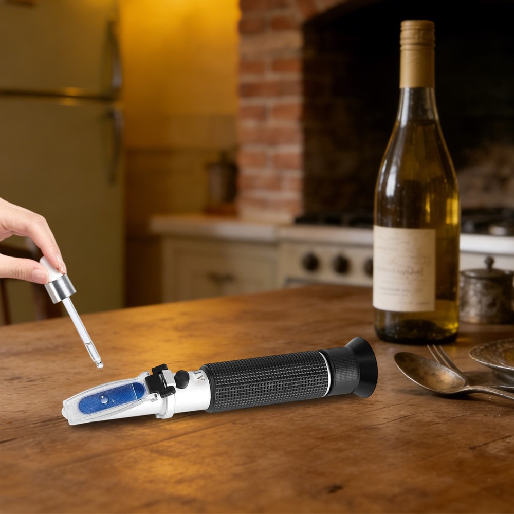 0-80%vol Refractometer，Alcohol Concentration Meter，Ethanol Tester，± 1% Accuracy