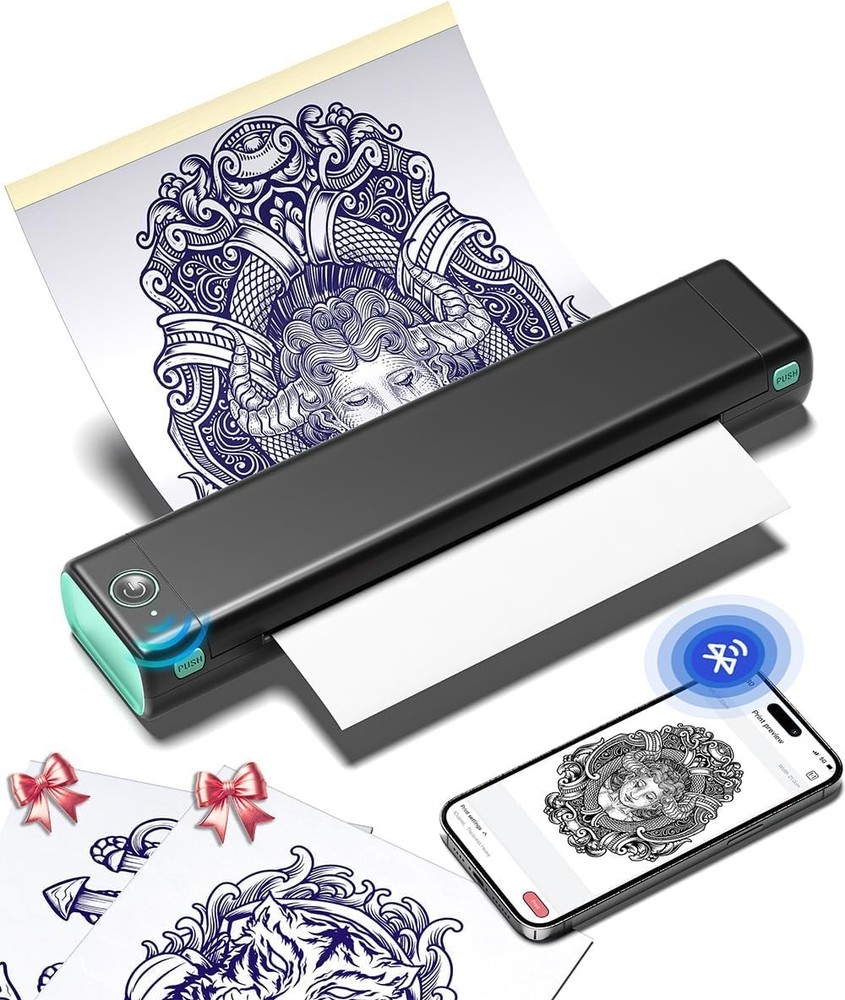Rechargeable Bluetooth Tattoo Stencil Printer