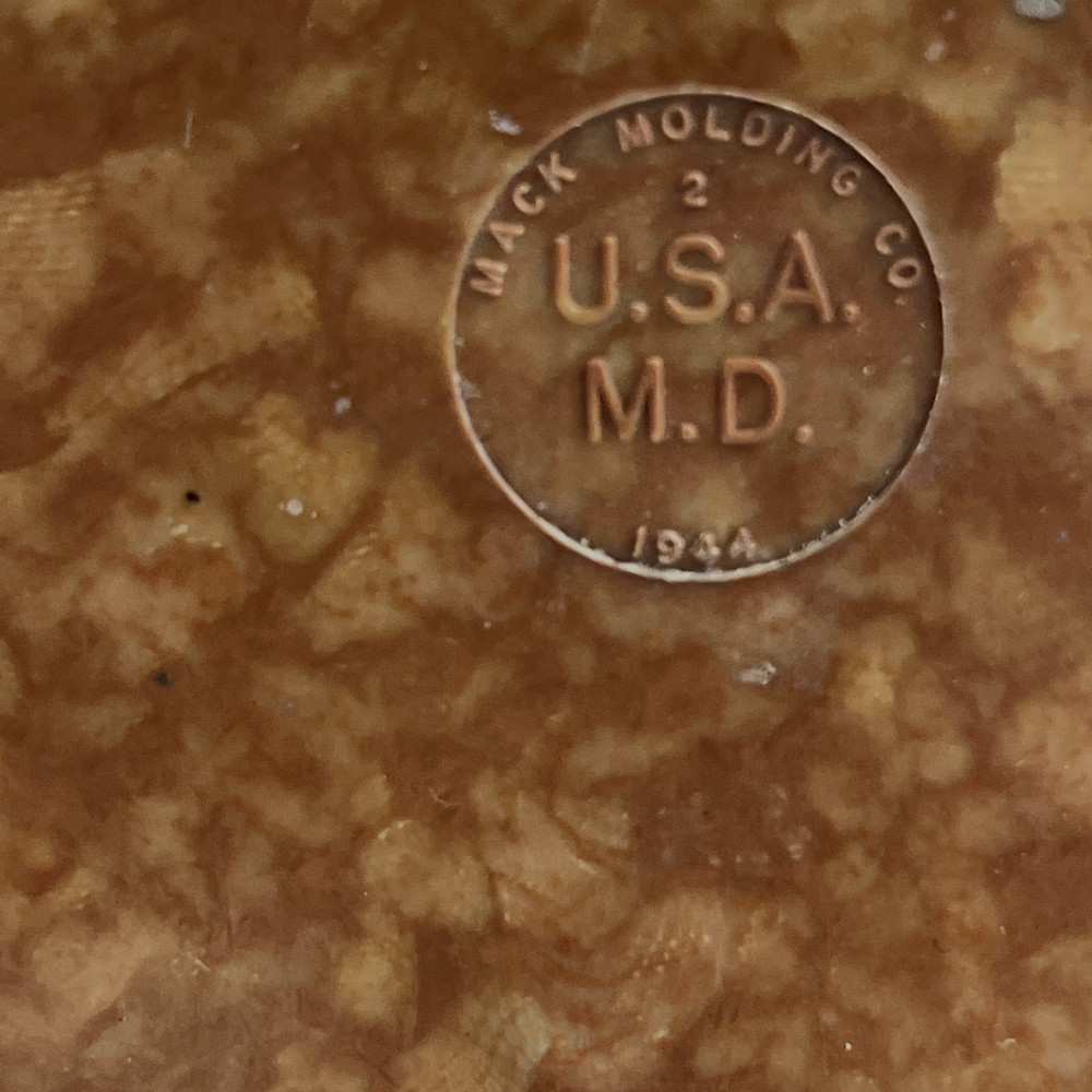 Vintage Mack Molding WWII Military Mess Hall Divided Food Tray Dated 1944 EUC!