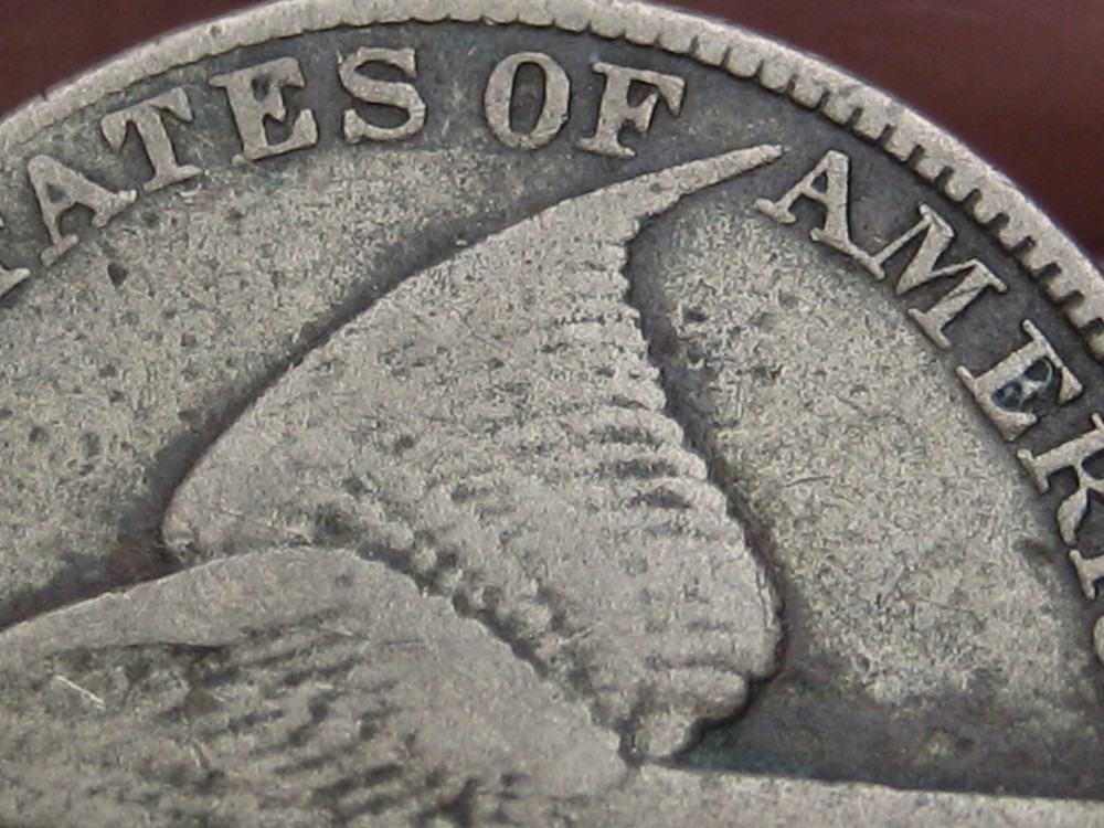 1858 Flying Eagle Penny Cent- Large Letters, VF Details
