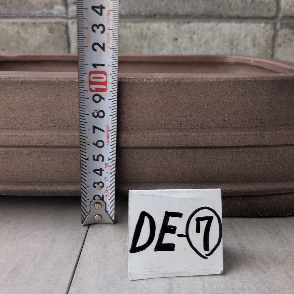 Japanese Bonsai Pot Shunsho 41.5cm Rectangular Rounded Corner Clay Used