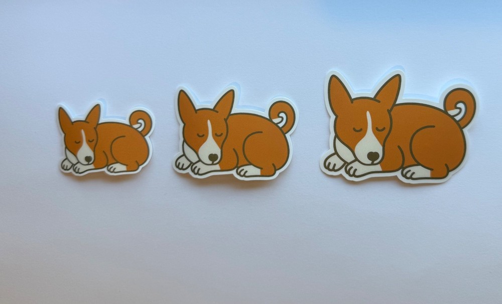 Basenji Sleeping Sticker