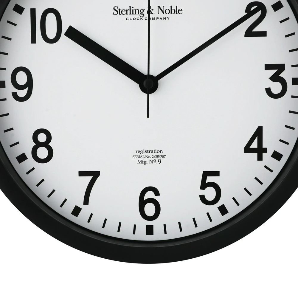 Mainstays Basic Indoor 8.78" Black Analog Round Modern Wall Clock