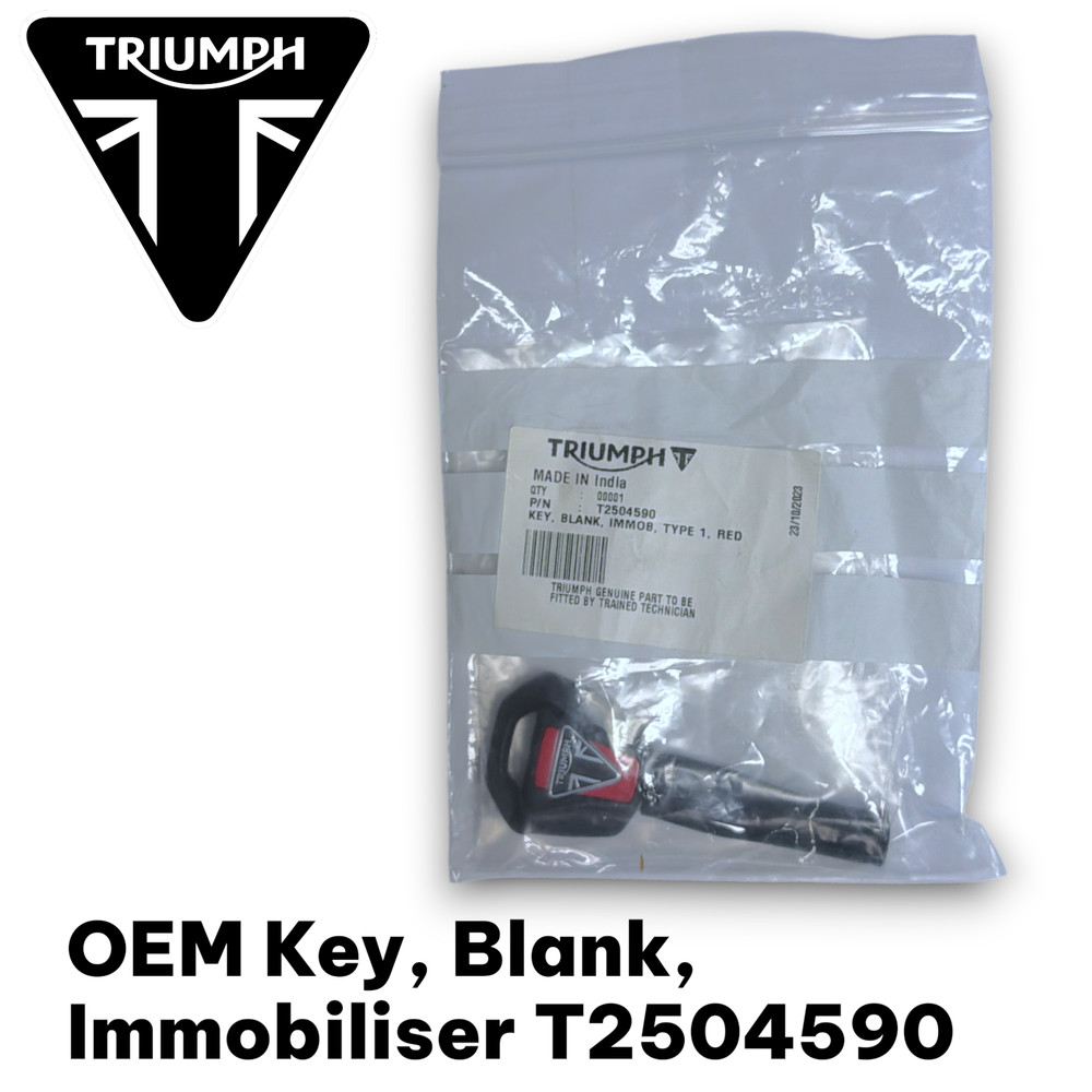 OEM Triumph Key, Blank, Immobiliser. Ignition T2504590