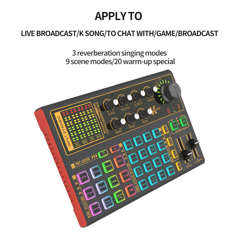 DJ Mixer Shaking Live Equipment Mobile Computer USB Multi-function Sound Card