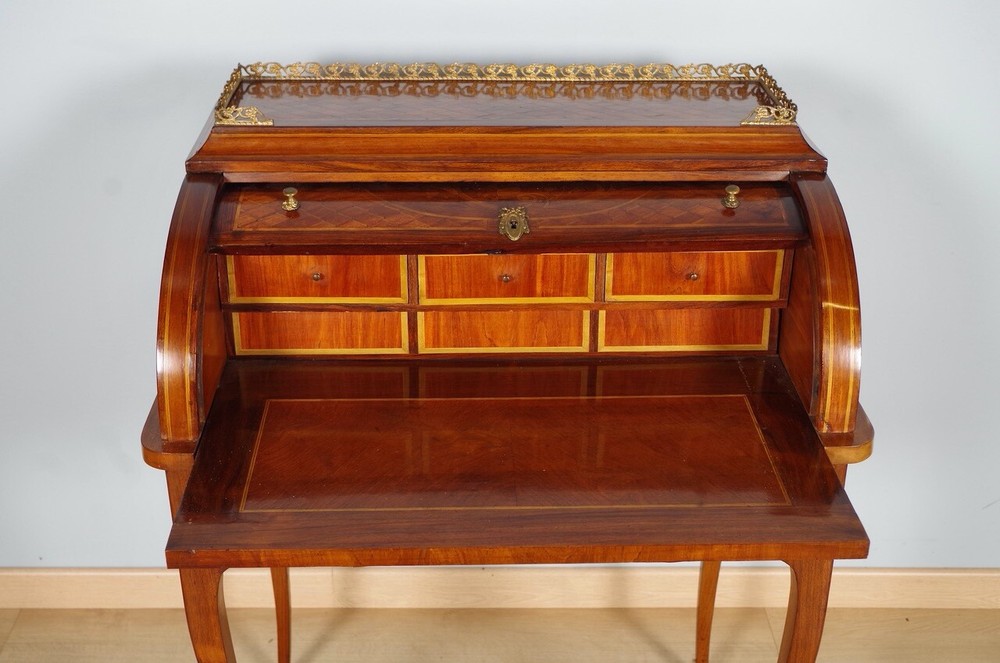 Transition Style Cylinder Desk