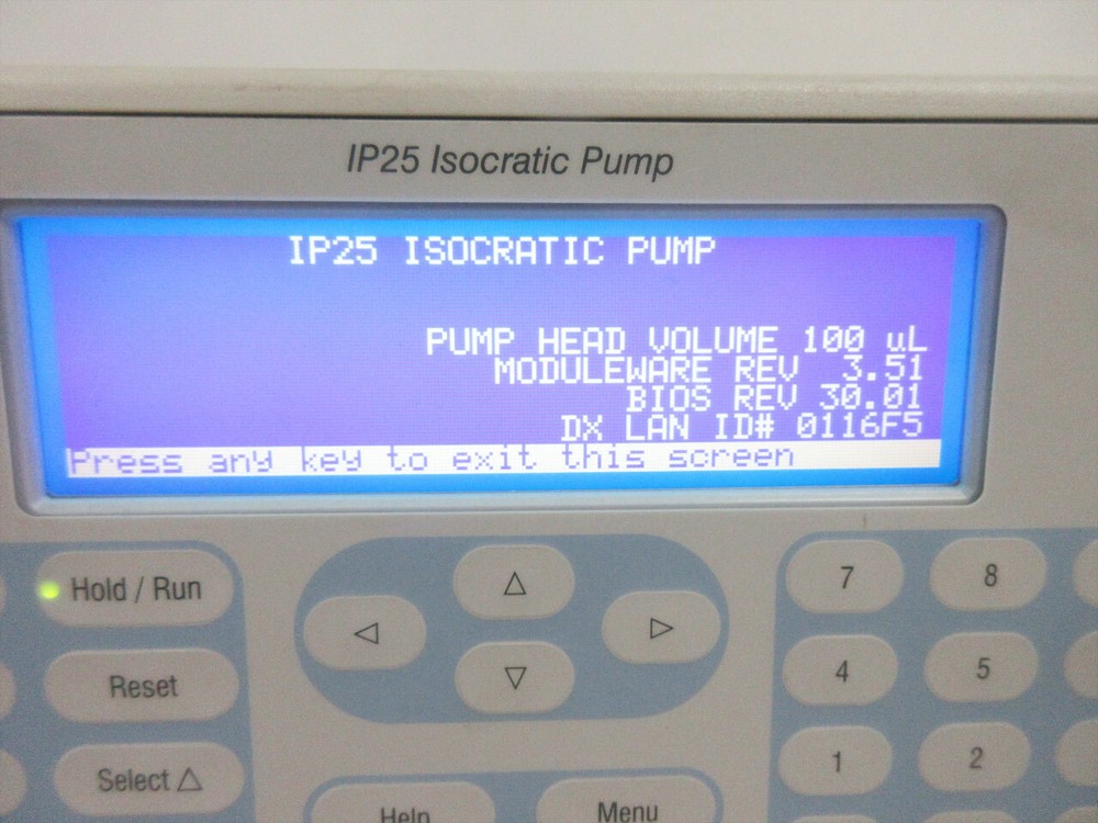 DIONEX IP25 ISOCRATIC PUMP IP25-2 MODULEWARE 3.51 BIOS 30.01