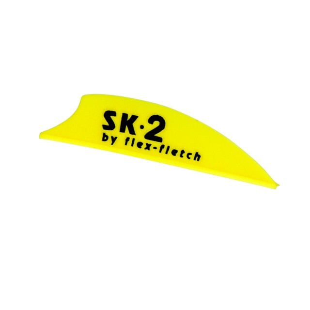 Flex Fletch Silent Knight 2" Flex2 Vanes 100 Pack - FLO YELLOW